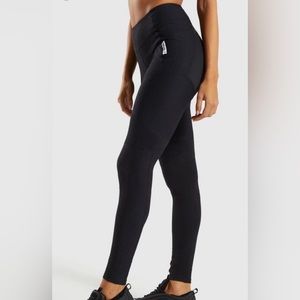 Gymshark True Texture leggings women’s medium black full length gym shapewear
